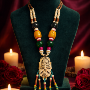 Oxidised Layered Coin Statement Necklace