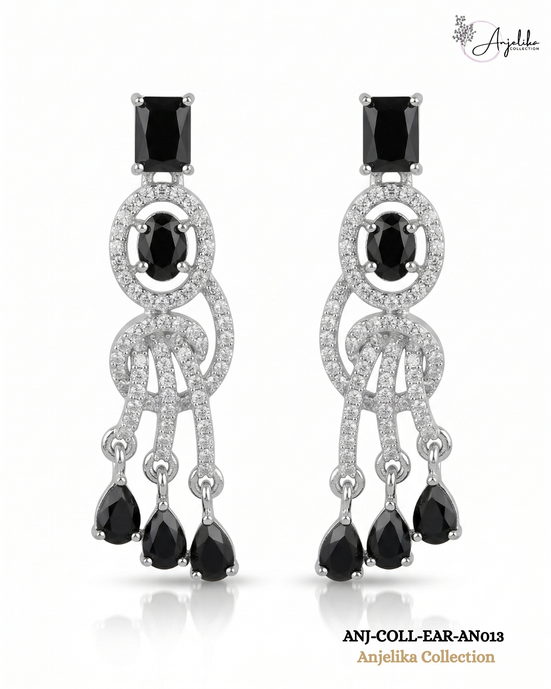Midnight Cascade AD Drop Earrings